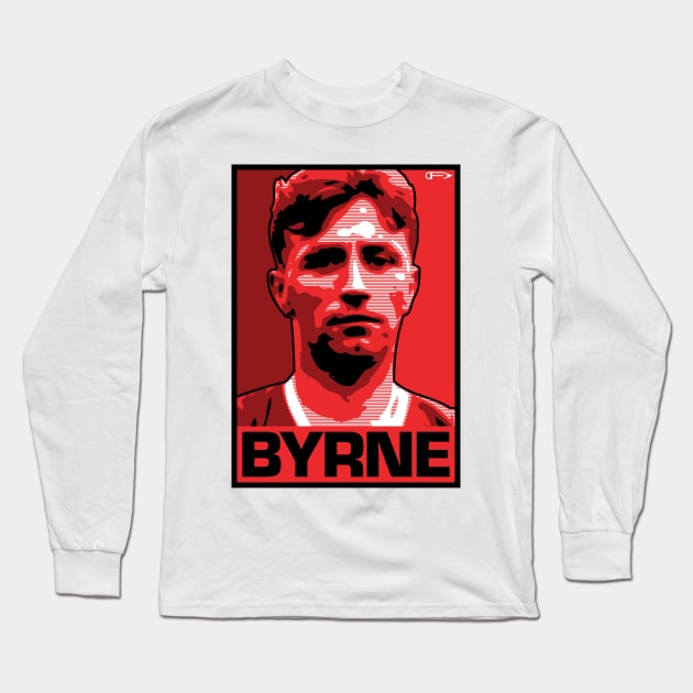 Byrne - MUFC Long Sleeve T-Shirt by David Foy Art